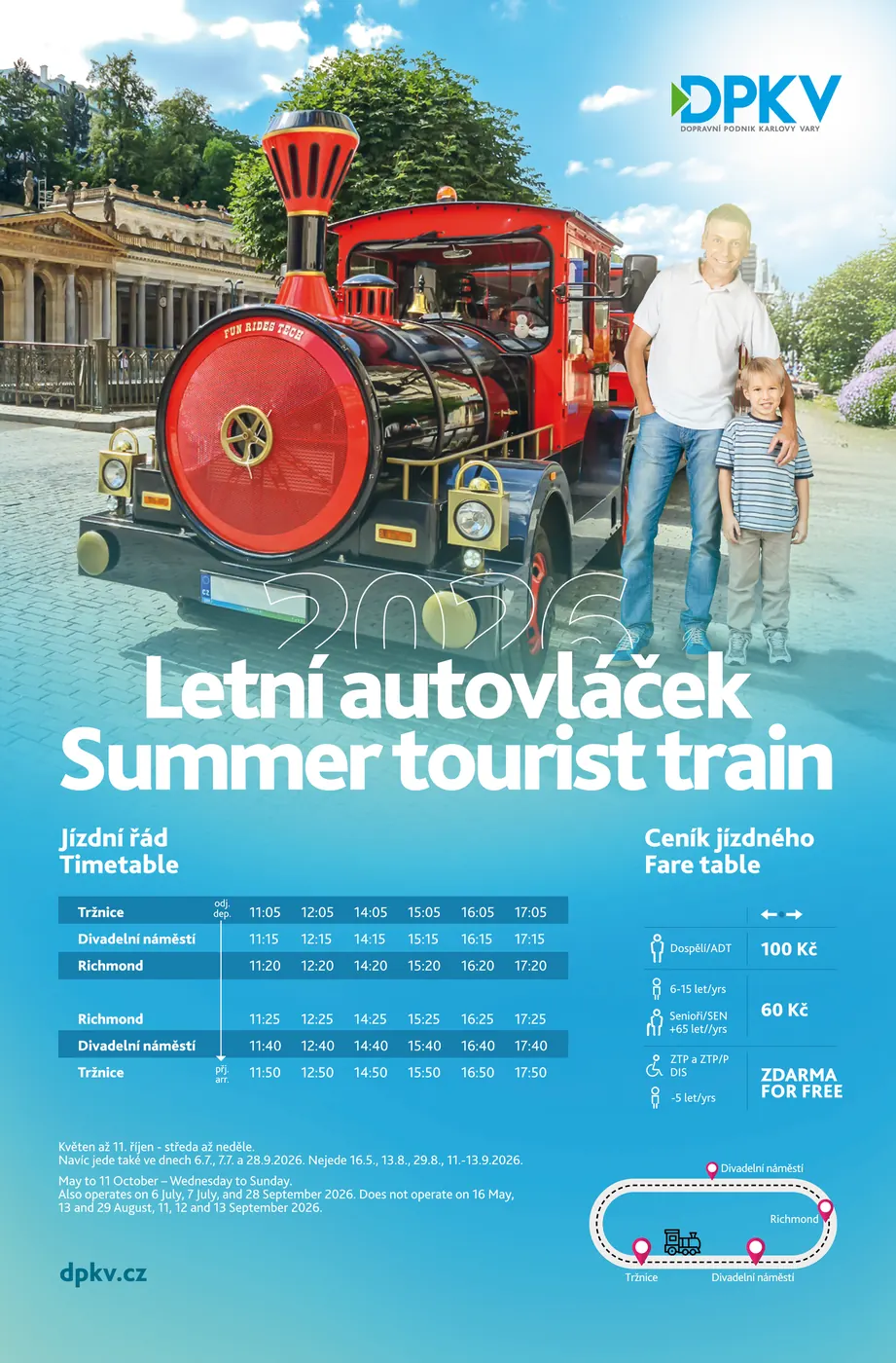 Letní autovláček, Karlovy Vary